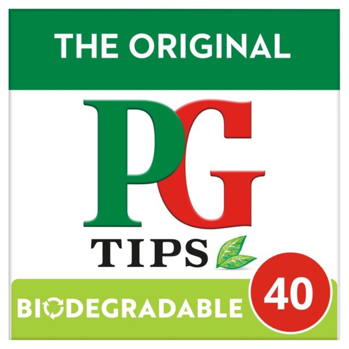 PG Tips Pyramid Biodegradable Teabags 40 per pack 116g