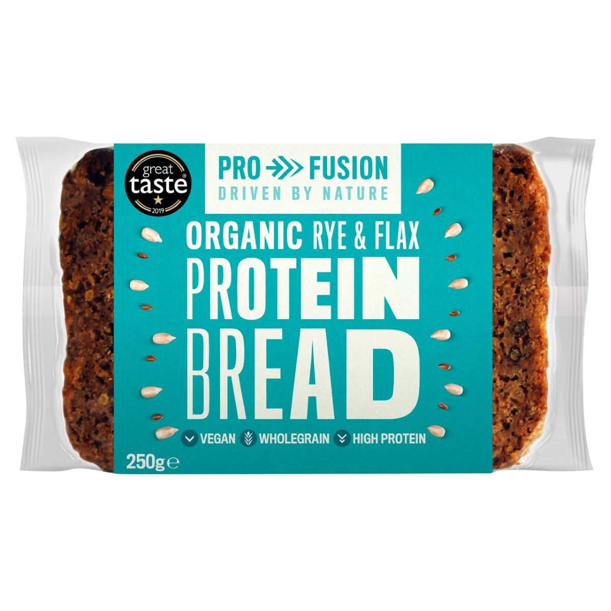 Pro Fusion Organic Rye & Flax Protein Bread 250g