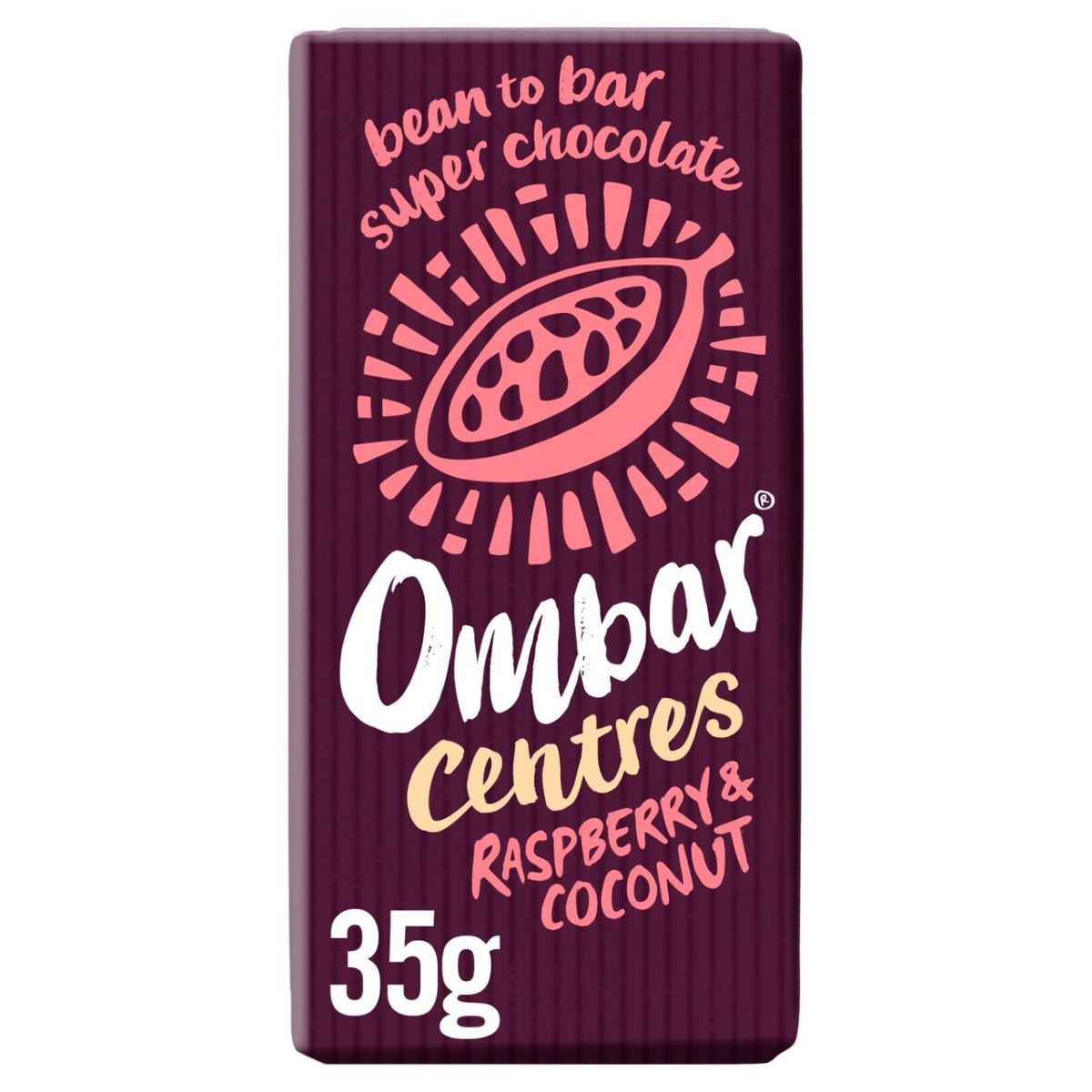 Ombar Centres Raspberry & Coconut Organic Vegan Fair Trade Chocolate 35g