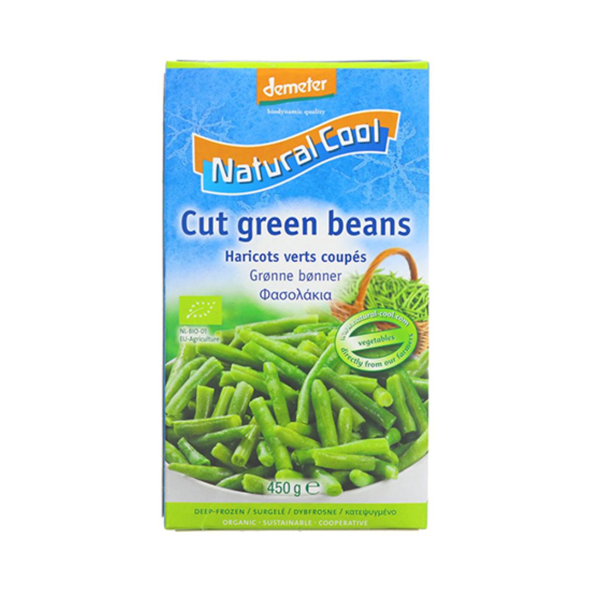 Natural Cool Organic Demeter Cut Green Beans 150g
