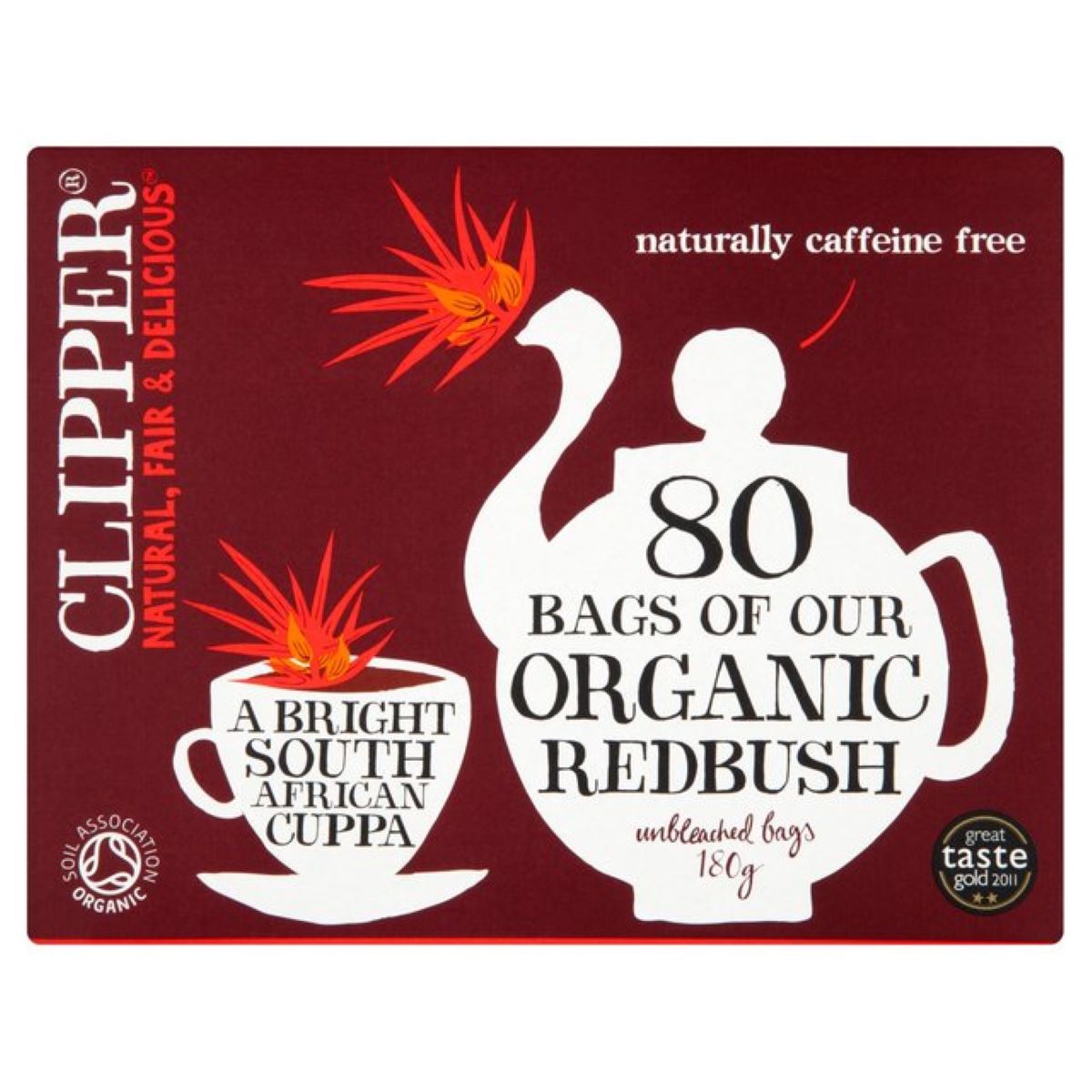 Clipper Organic Redbush Infusion Tea Bags 80 per pack 180g