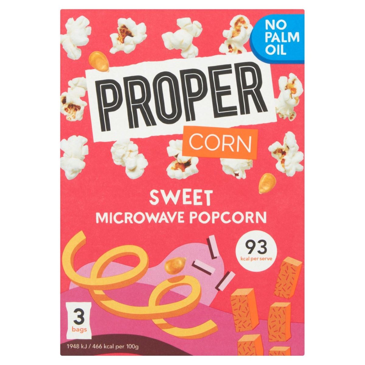 Proper Corn Sweet Microwave Popcorn 3x70g