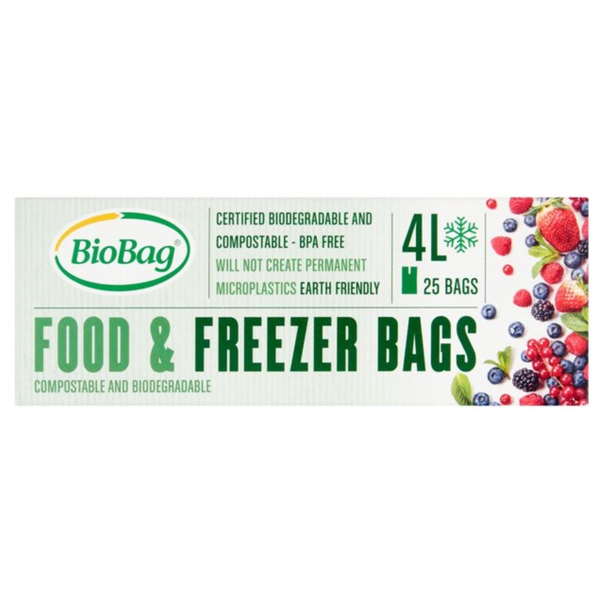 BioBag 4L Compostable Food and Freezer Bags 25 per pack