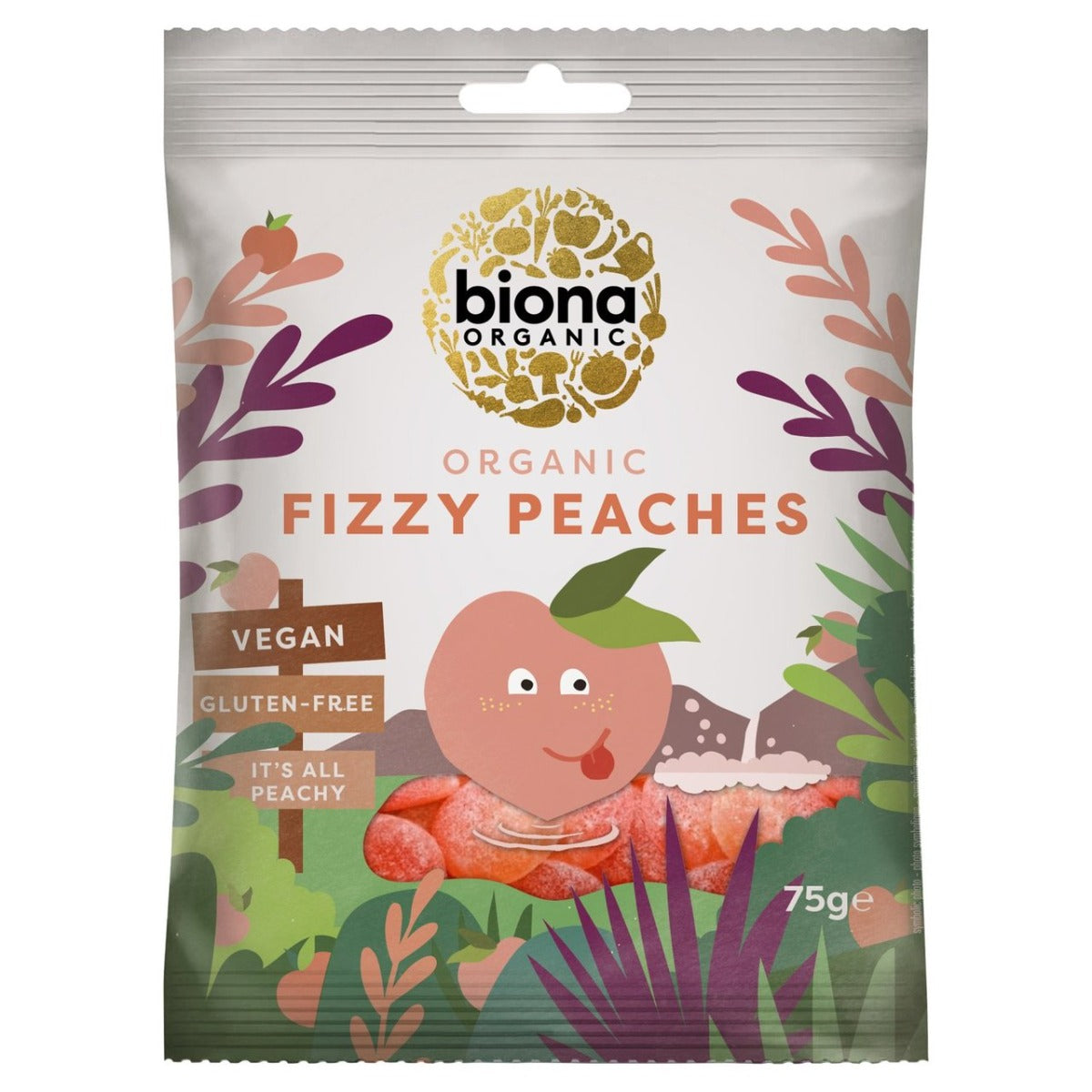 Biona Organic Fizzy Peaches 75g
