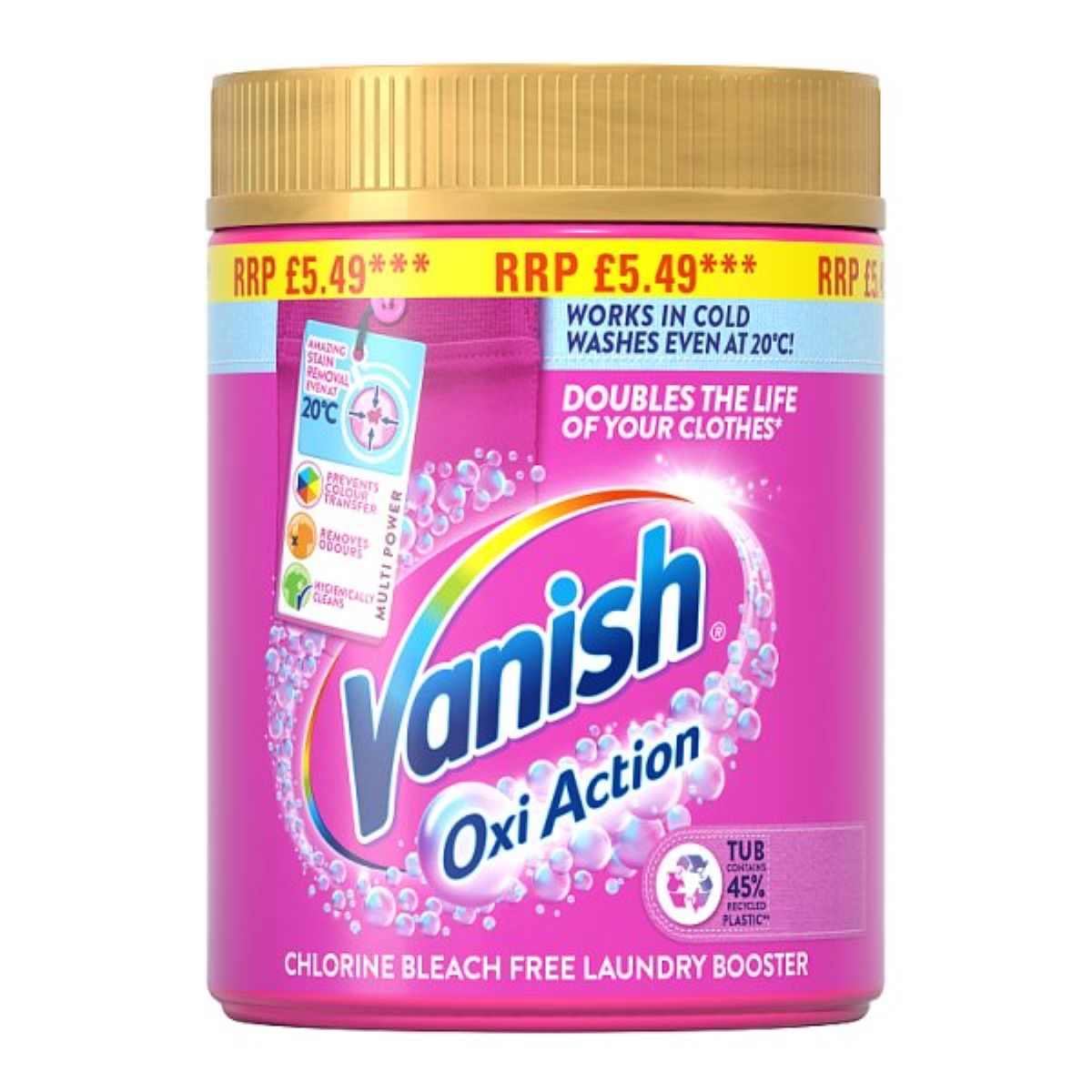 Vanish Oxi Action Fabric Stain Remover Powder Colours PM£5.49 470g