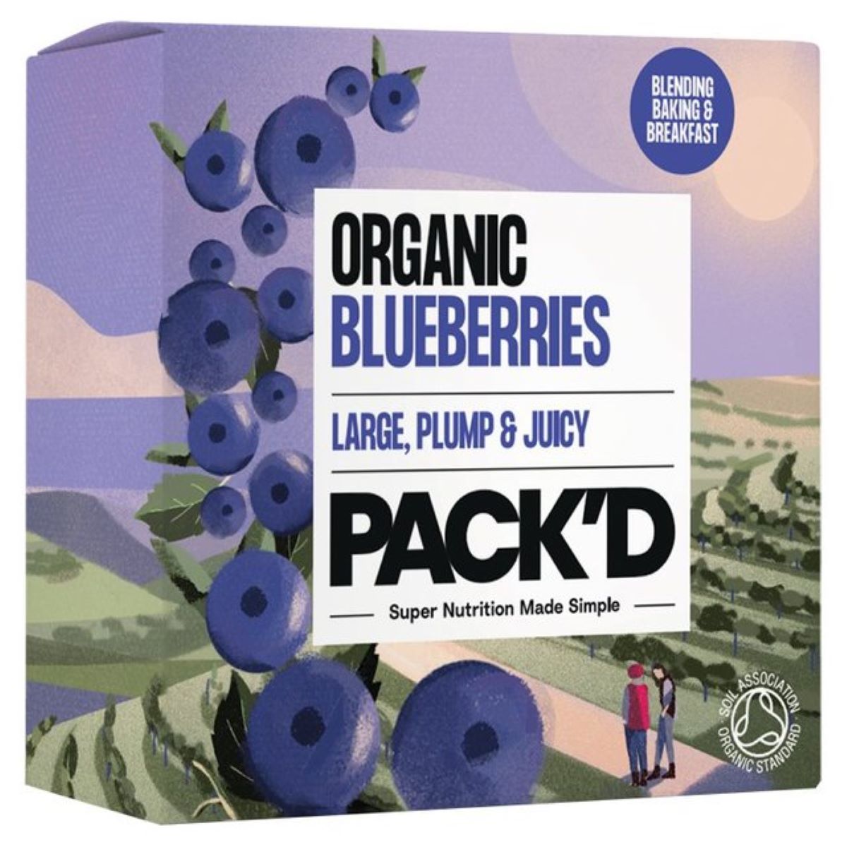 PACK'D Organic & Large Sun-Ripened Blueberries 300g