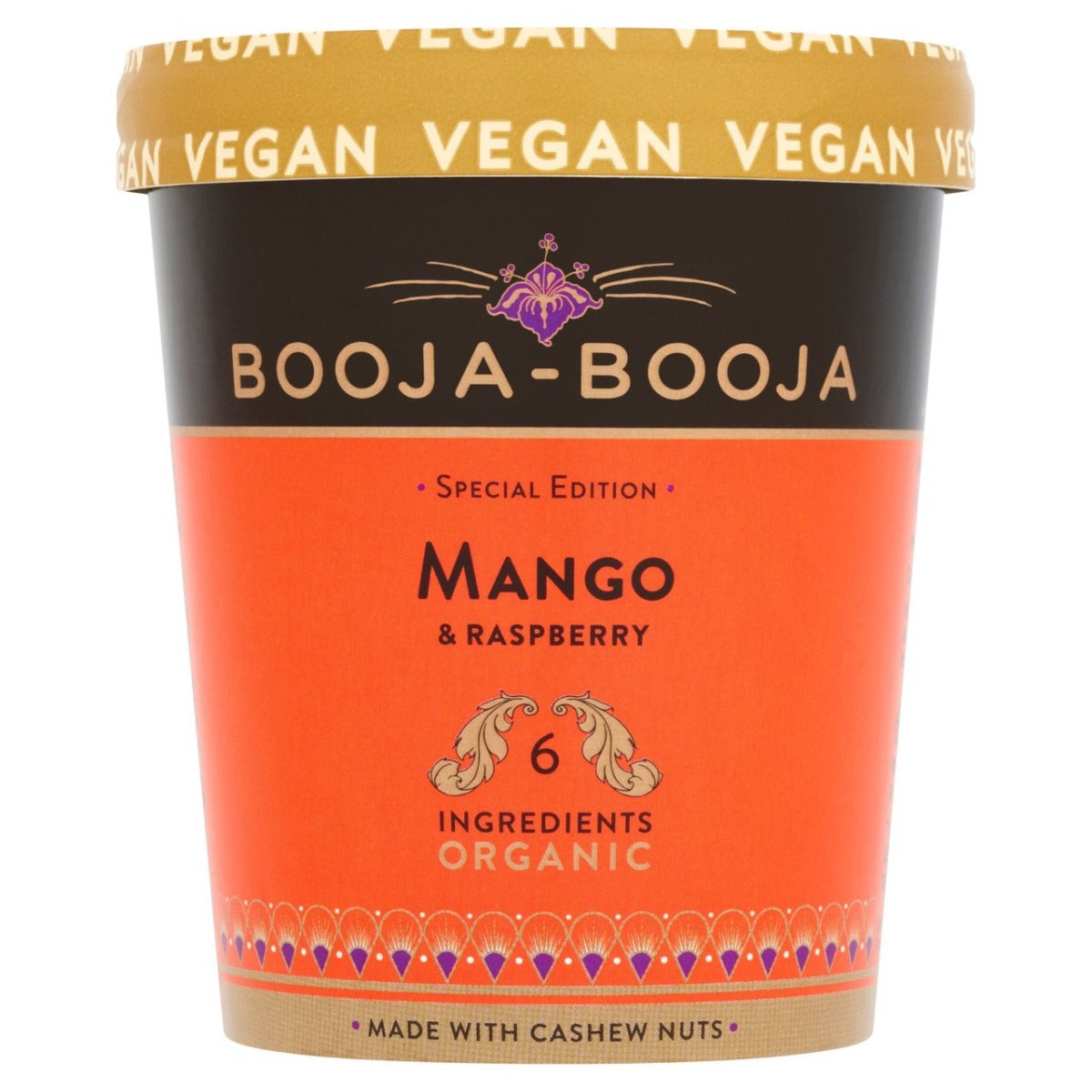 Booja Booja Mango & Raspberry Dairy Free Ice Cream 465ml