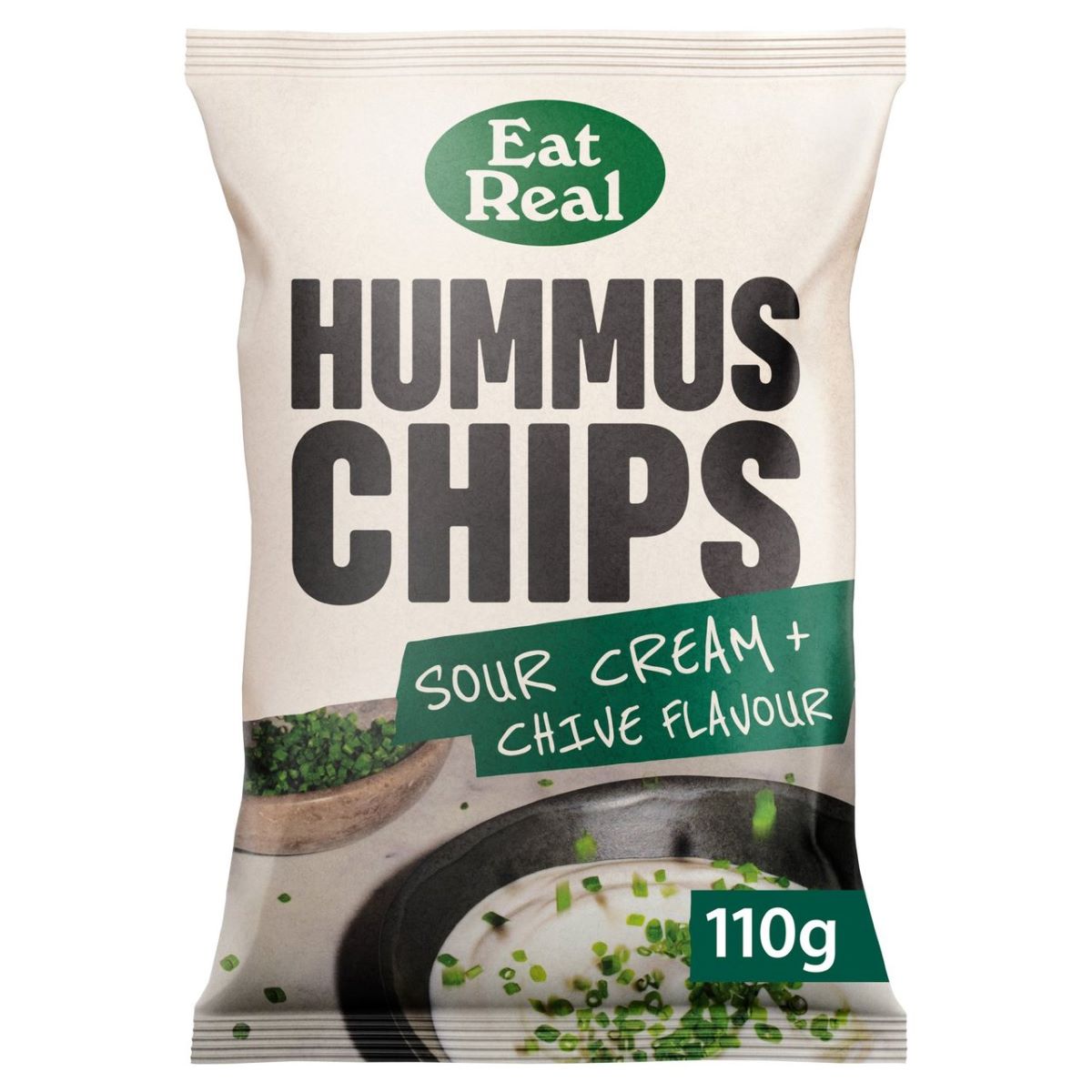 Eat Real Hummus Sour Cream & Chives Flavour Chips 110g