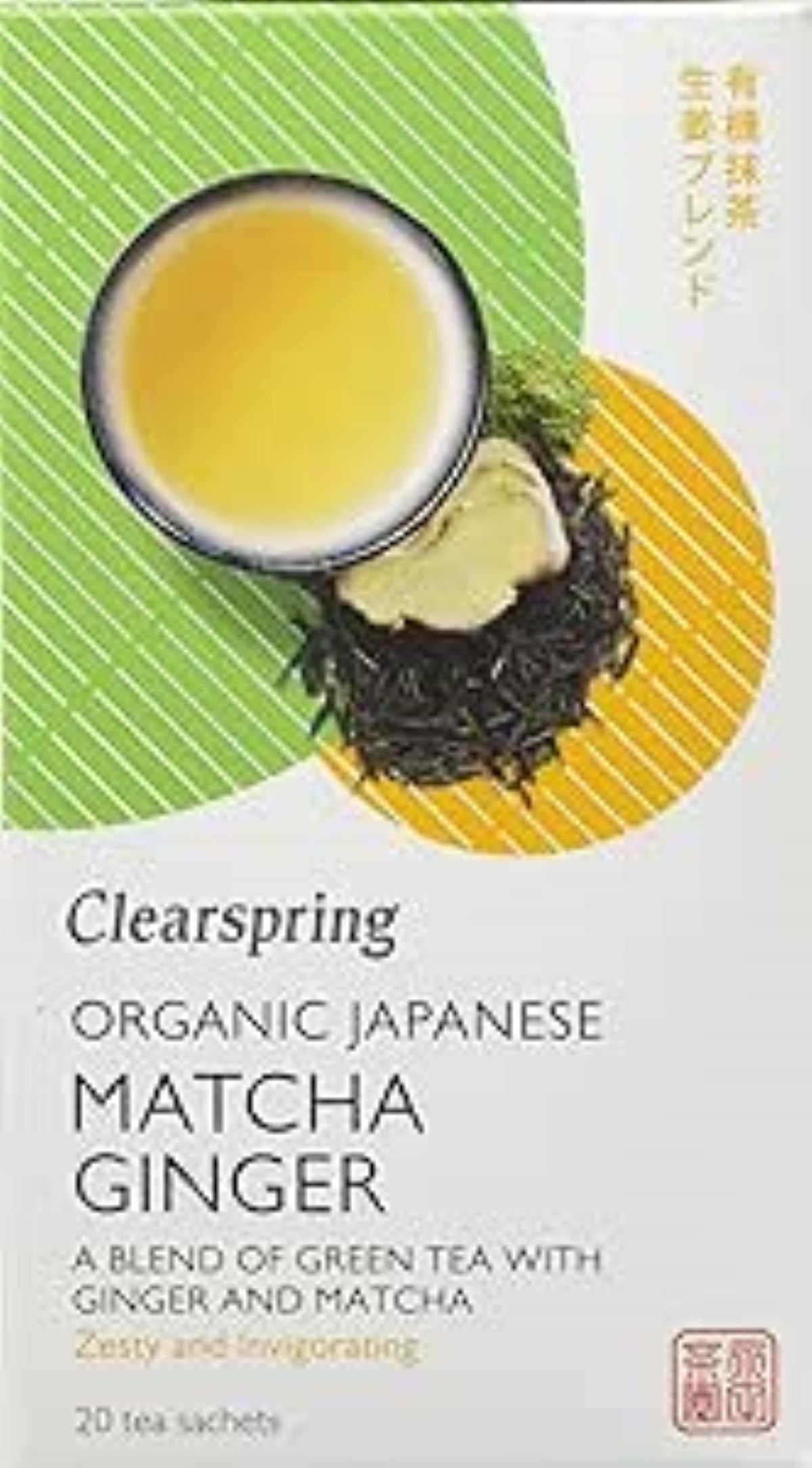 Clearspring Organic Japanese Matcha Ginger, Green Teabags 36g