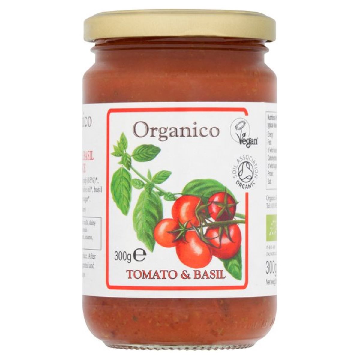 Organico Tomato & Basil Sauce 300g