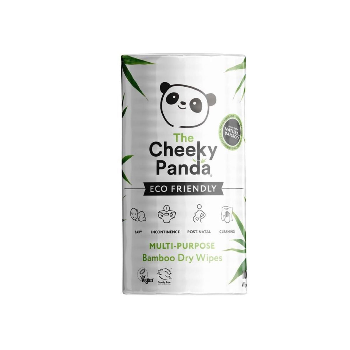 The Cheeky Panda Multi-Purpose Bamboo Dry Wipes 100 Wipes