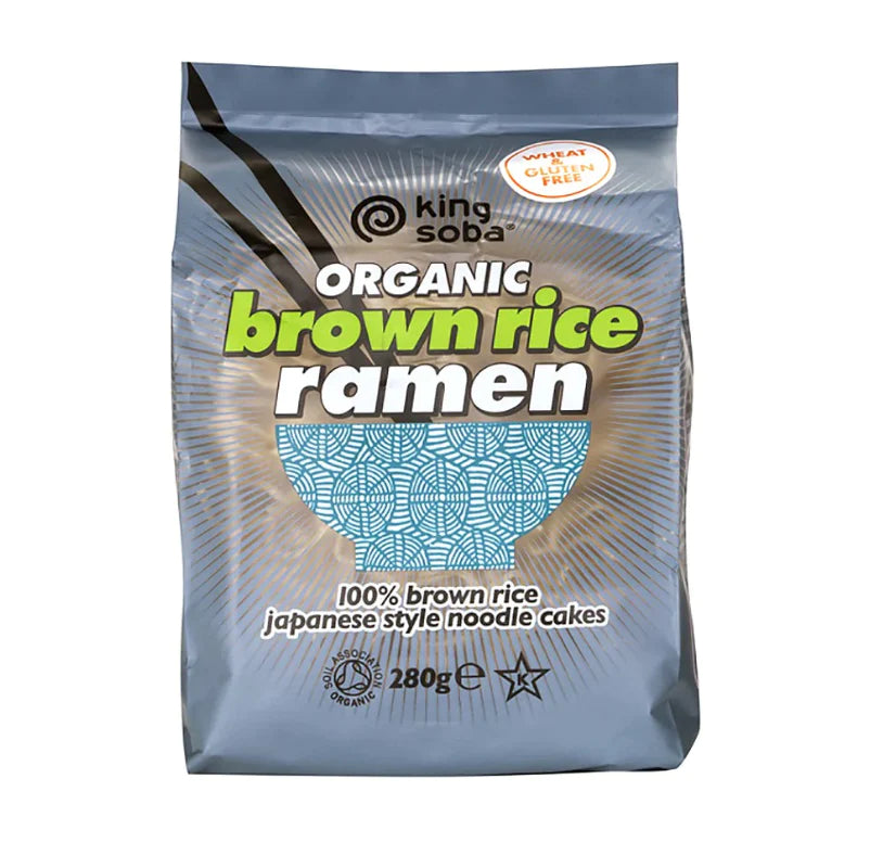 King Soba Organic Brown Rice Ramen Noodles (4 Pack) 280g