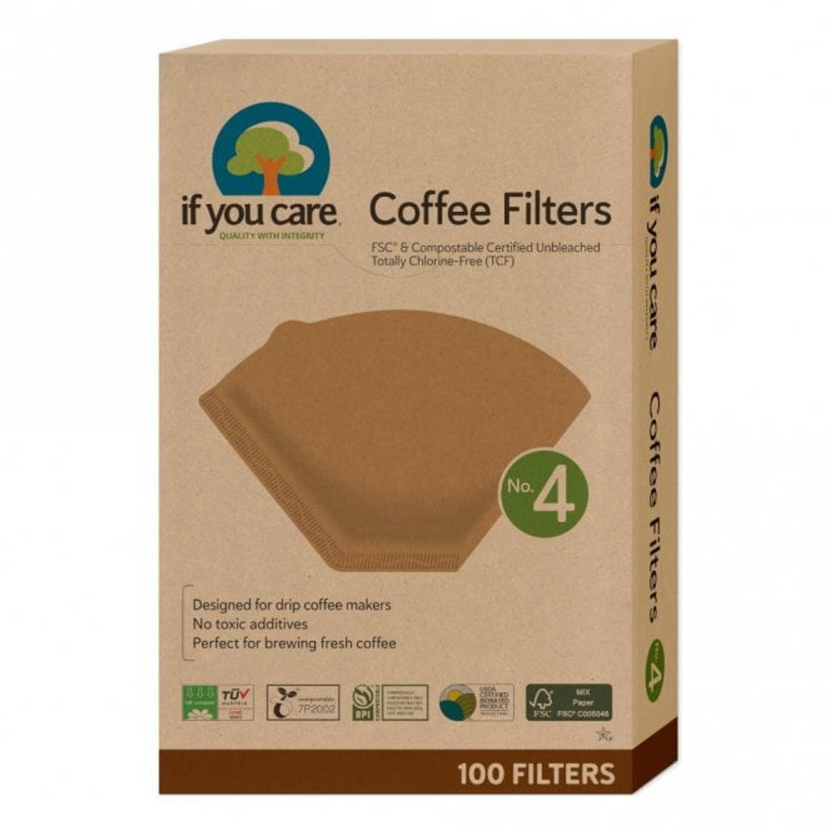 If You Care No.4 Coffee Filters 100s
