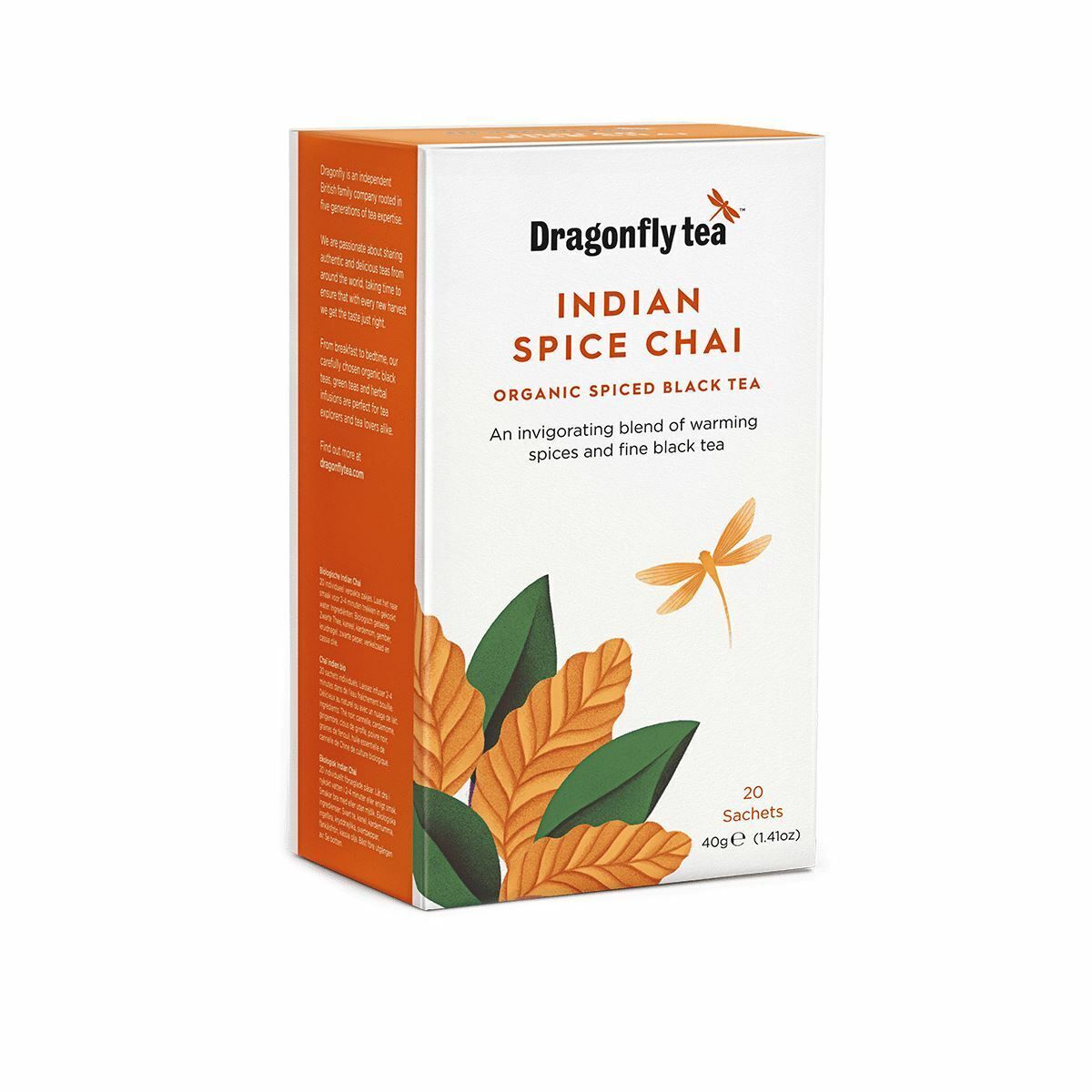 Dragonfly Tea Organic Indian Traditional Chai Tea 20 Teabags 40g