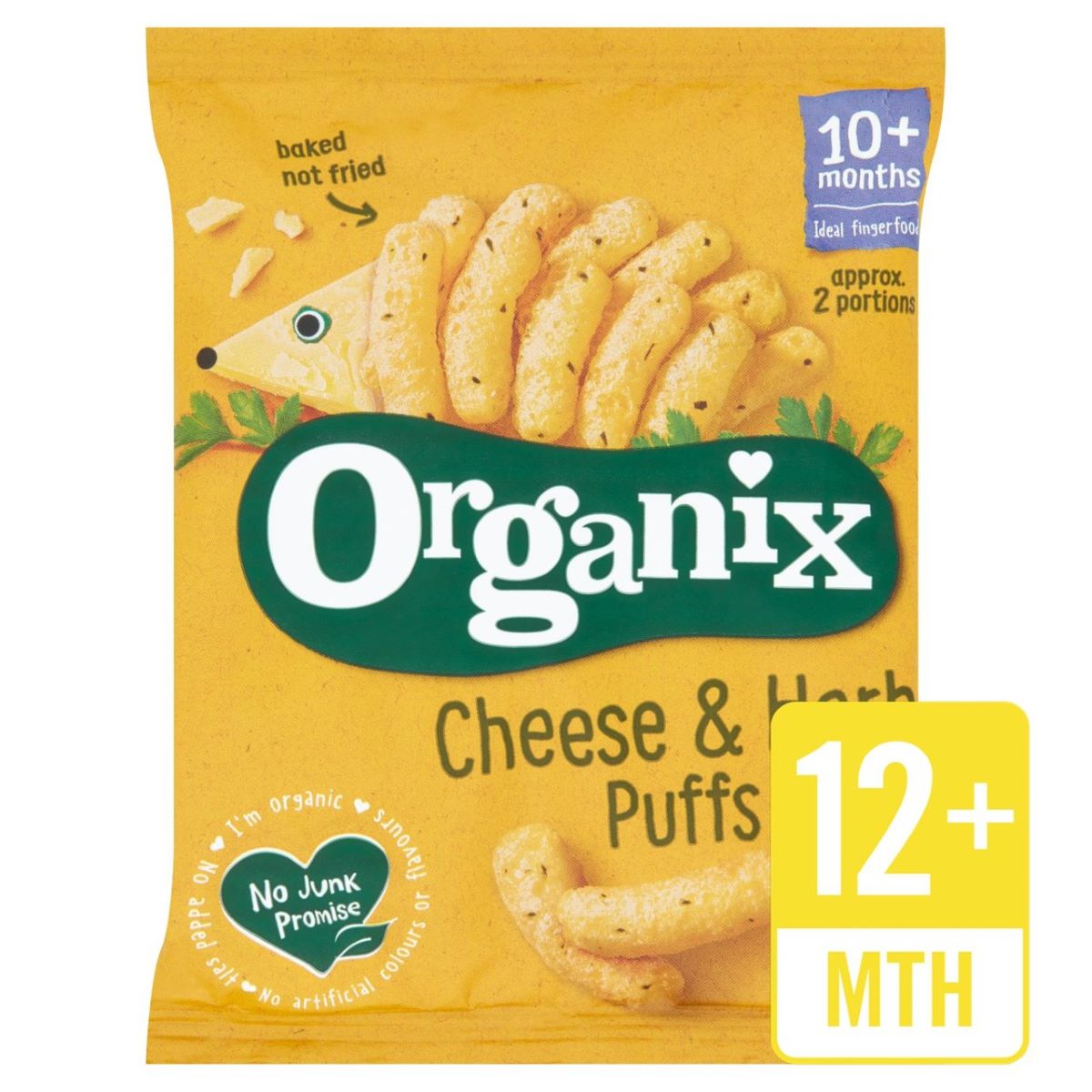 Organix Cheese & Herb Puffs 12 months 15g