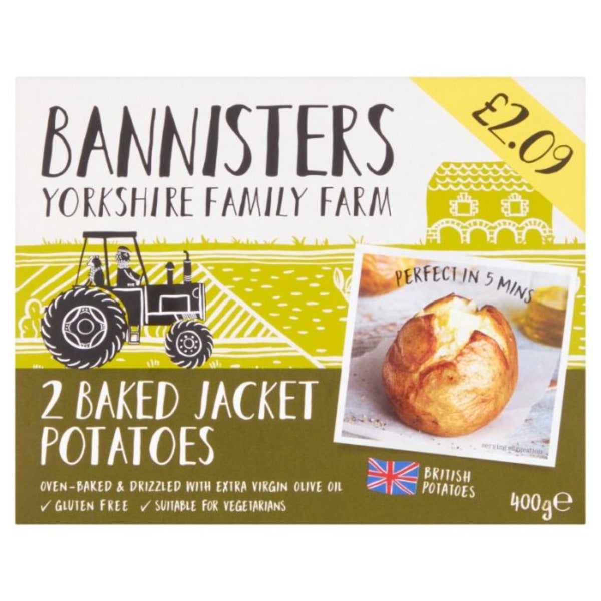 Bannisters Baked Jacket Potatoes 2Pack 400g