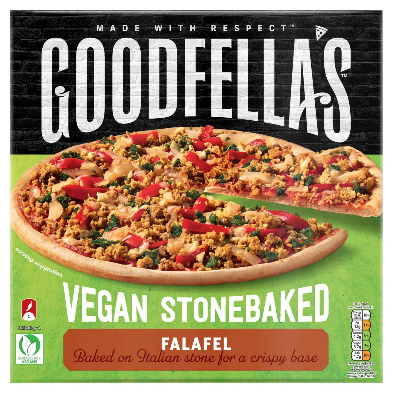 Goodfella's Vegan Stonebaked Falafel Pizza 377g
