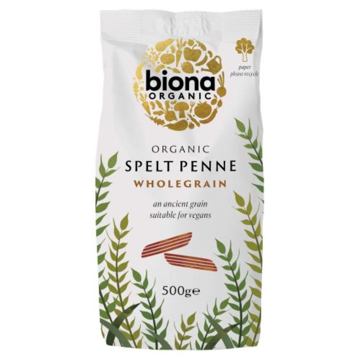 Biona Organic Spelt Penne Wholegrain 500g
