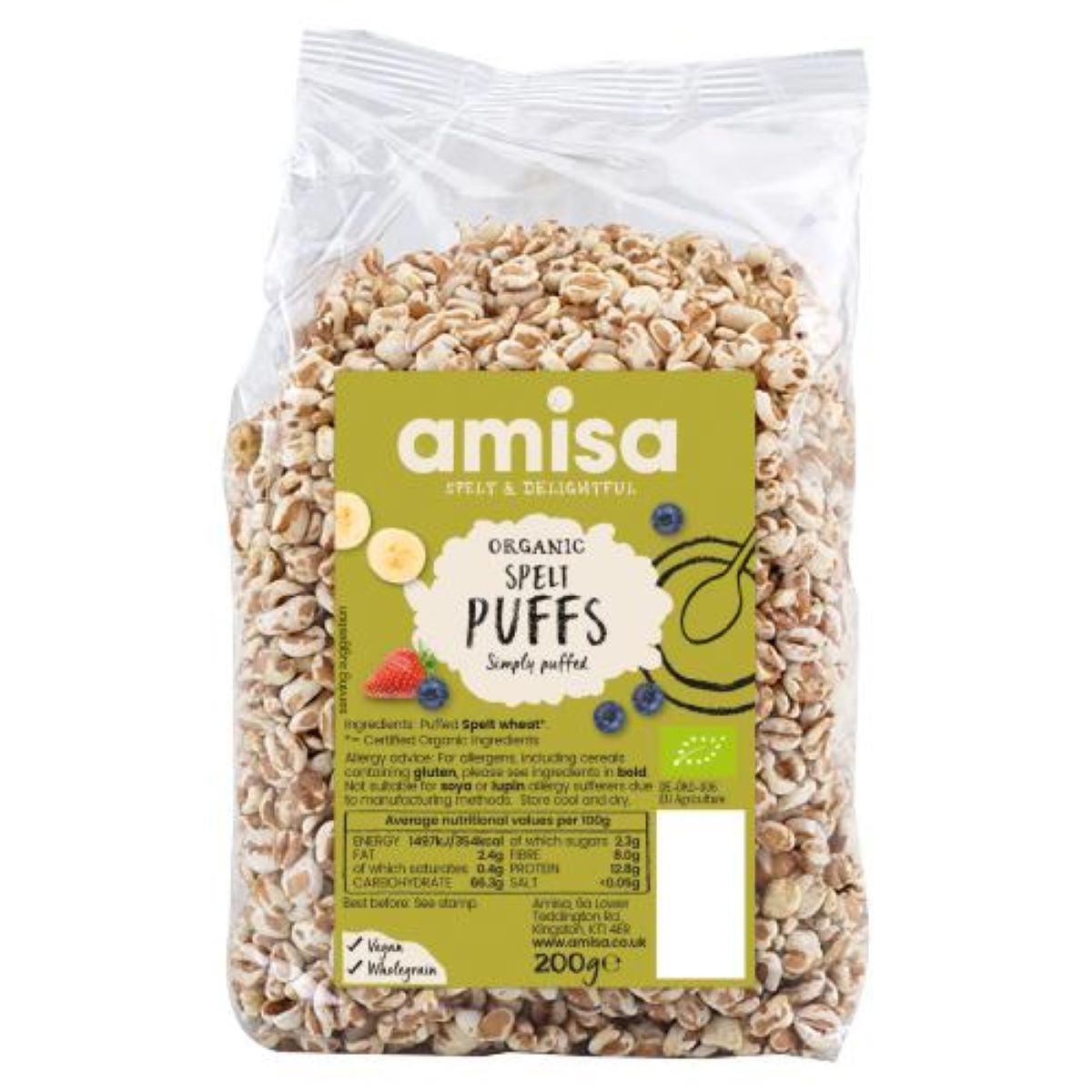 Amisa Organic Spelt Puffs 200g