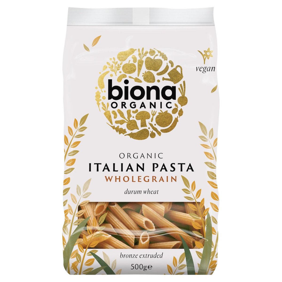 Biona Organic Wholewheat Penne Pasta 500g