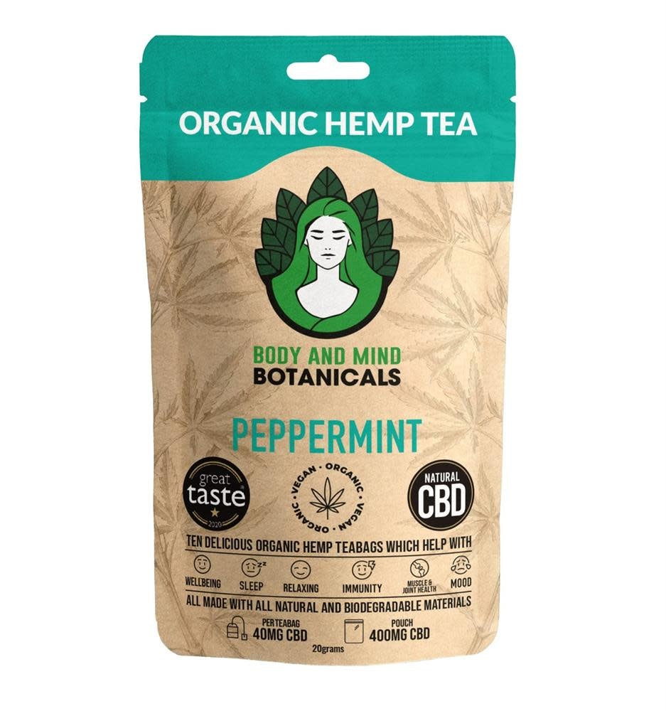 Body And Mind Botanicals Organic Hemp Tea Peppermint 20g