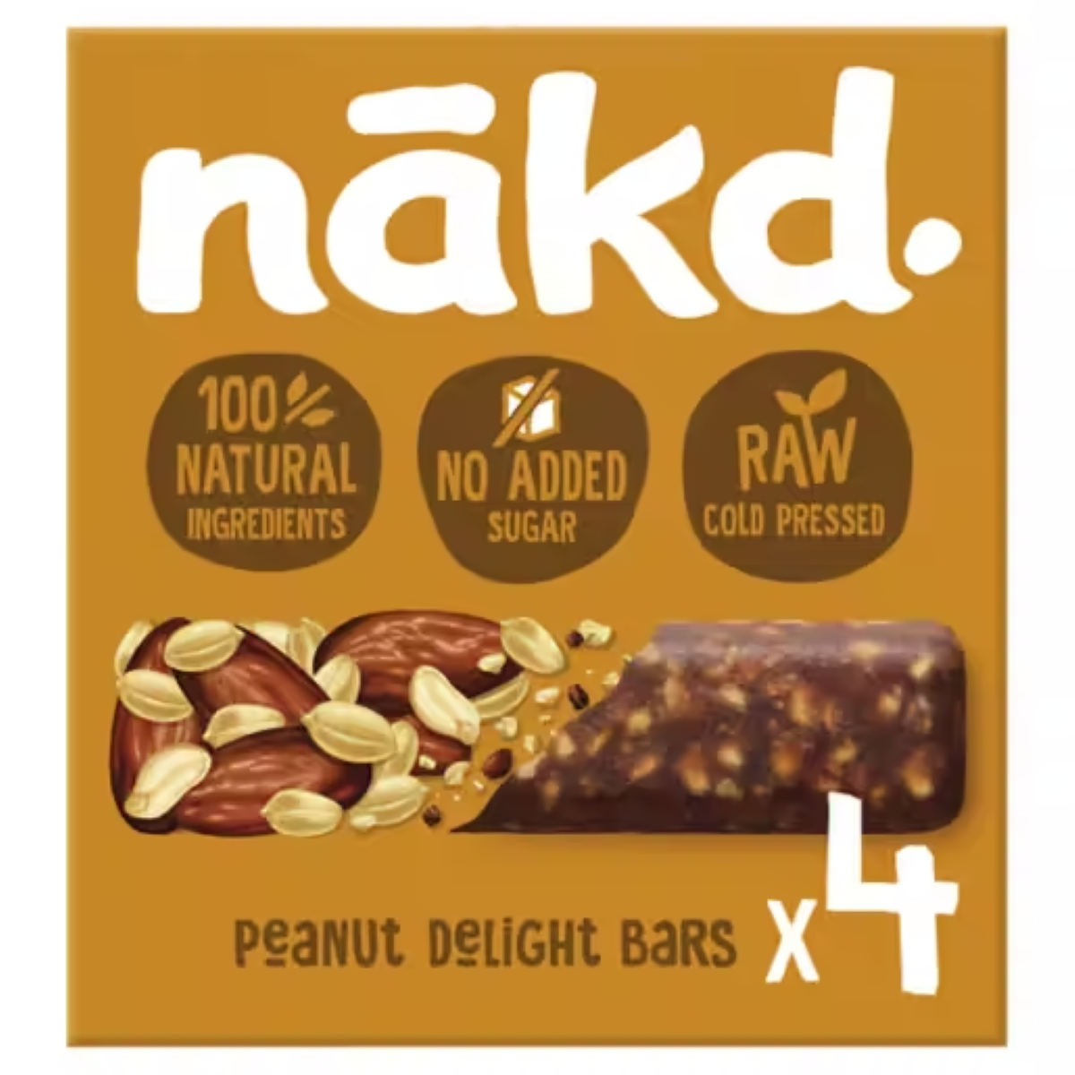 Nakd Peanut Delight Fruit And Nut Bars 4x35g