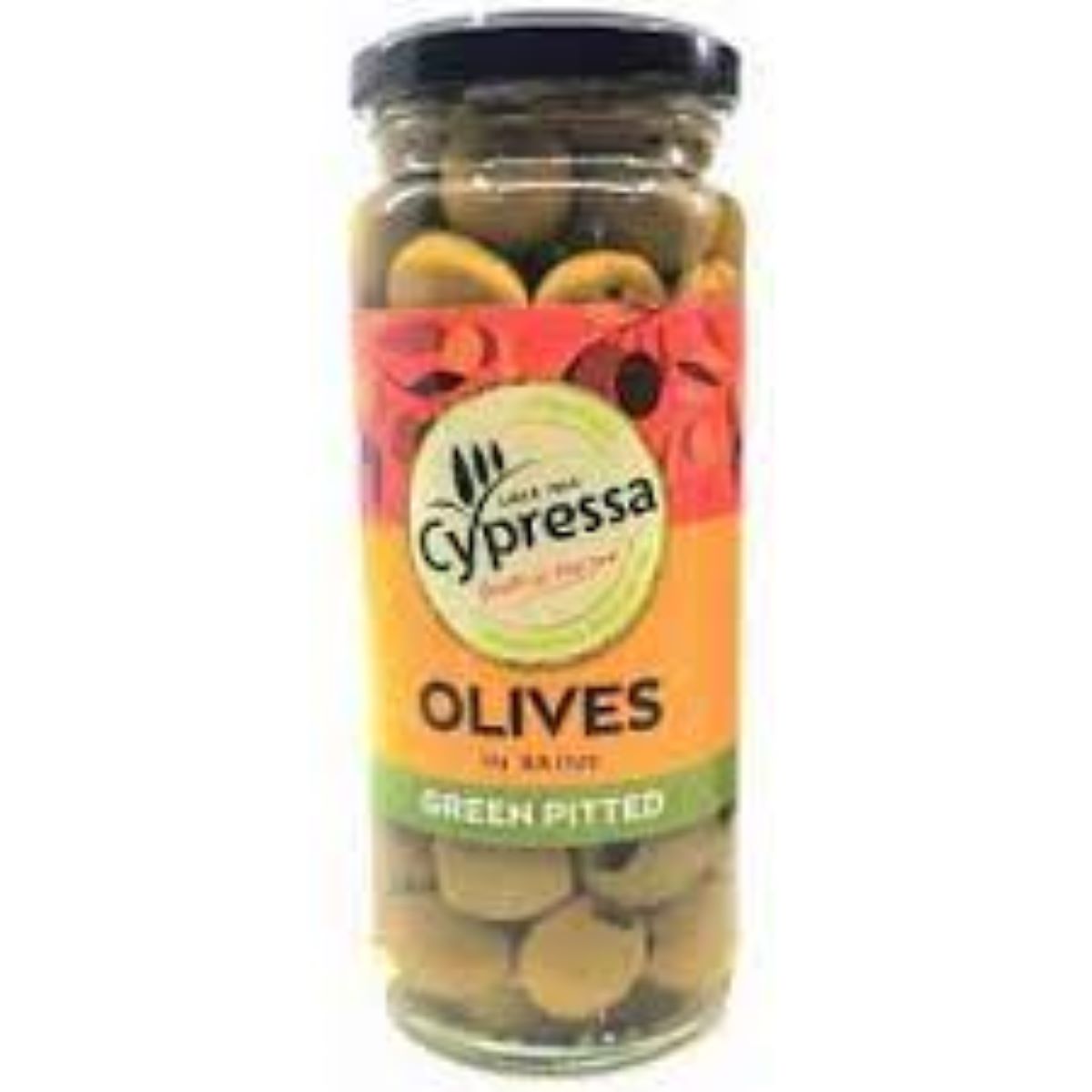 Cypressa Olives Green Pitted 340g
