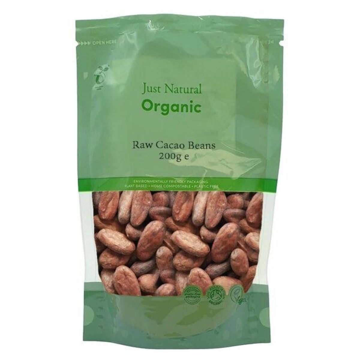 Just Natural Organic Raw Cacao Beans 200g