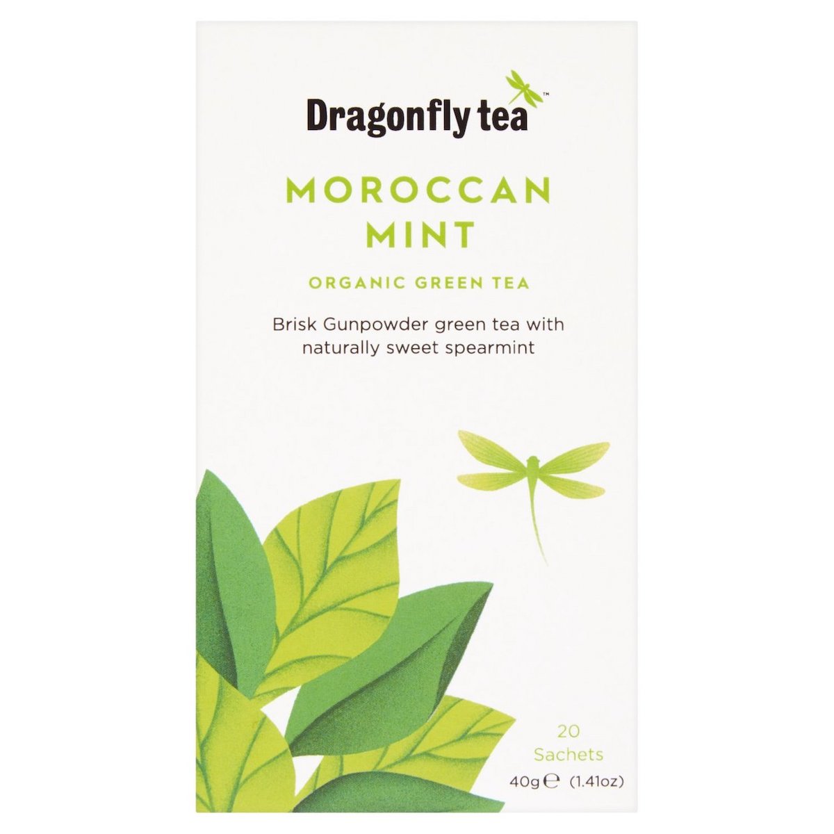 Dragonfly Tea Organic Moroccan Mint Green Tea 20 Teabags