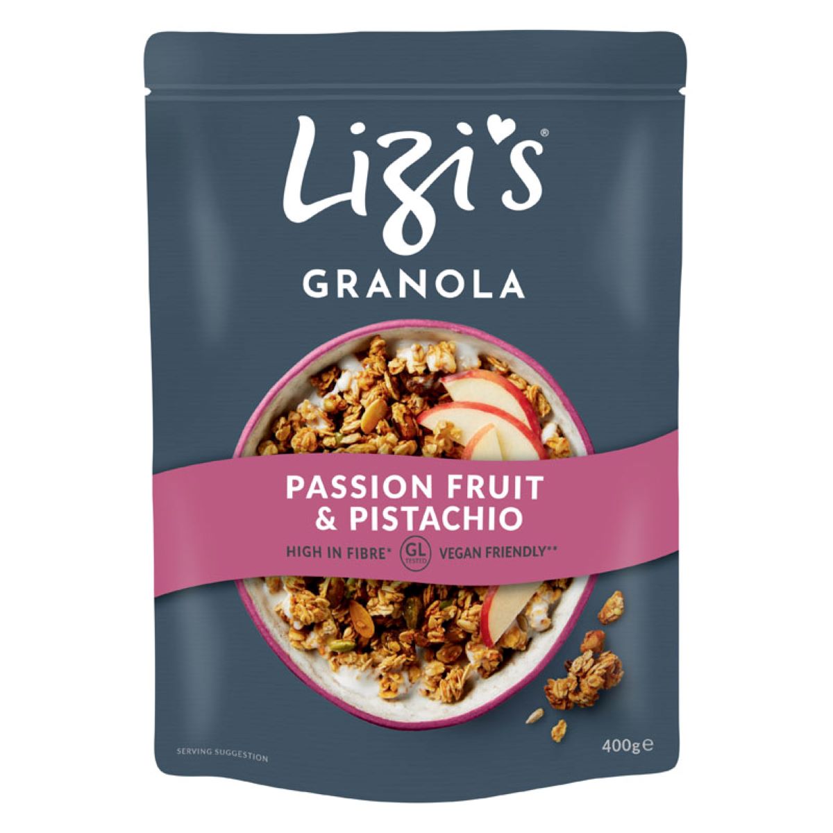 Lizis Passion Fruit & Pistachio Granola 400g