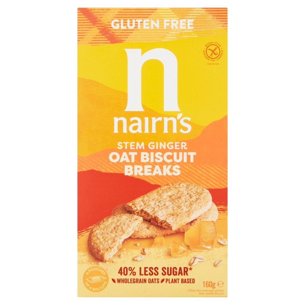 Nairns Stem Ginger Oat Biscuit Breaks 160g