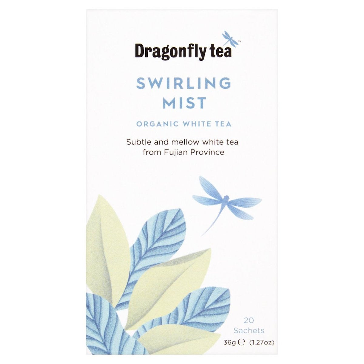 Dragonfly Tea Swirling Mist Organic White Tea 20 Teabags